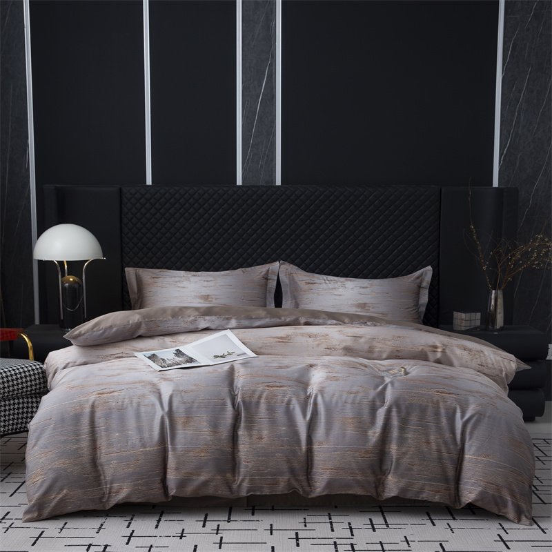 100S bavlnená súprava posteľnej bielizne s novým dizajnom s digitálnou potlačou