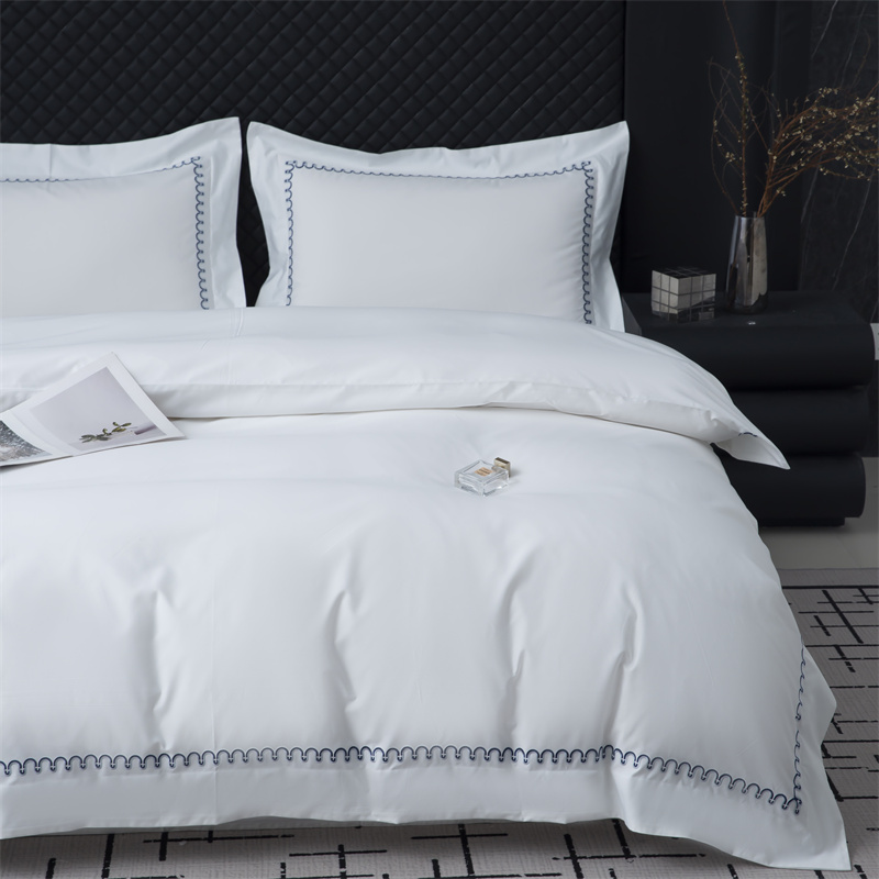 Súprava obliečok z bavlneného saténu s novým vzorom na vyšívanie 500TC Súprava obliečok z bavlneného saténu s novým vzorom na vyšívanie 500TC