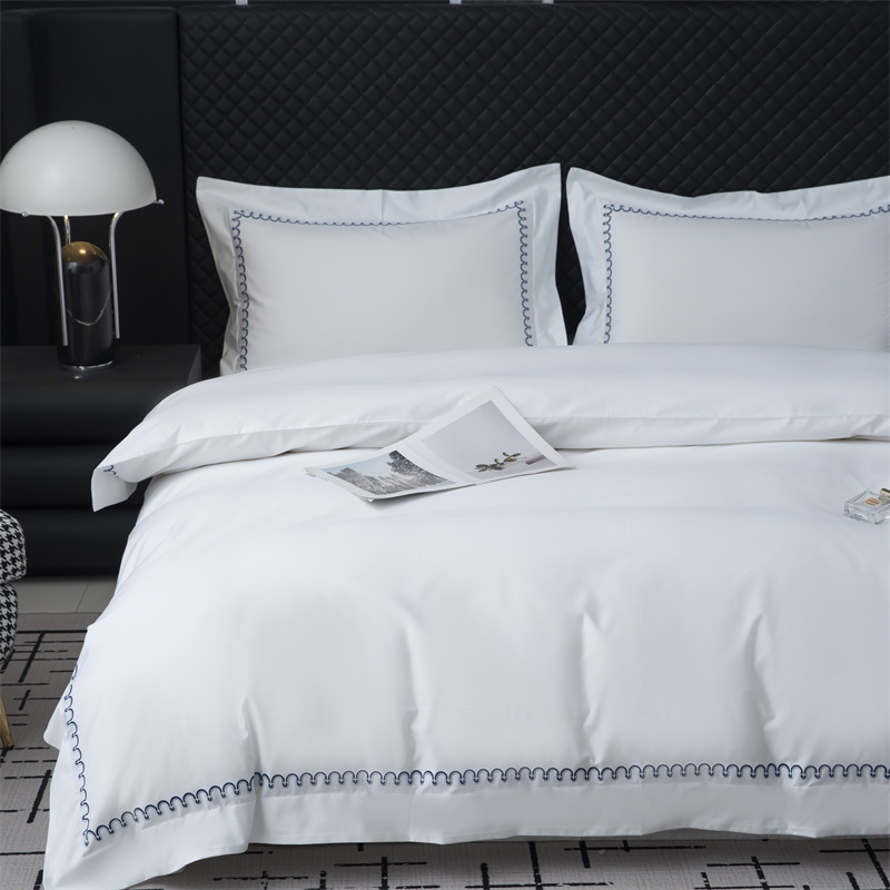 Súprava obliečok z bavlneného saténu s novým vzorom na vyšívanie 500TC Súprava obliečok z bavlneného saténu s novým vzorom na vyšívanie 500TC