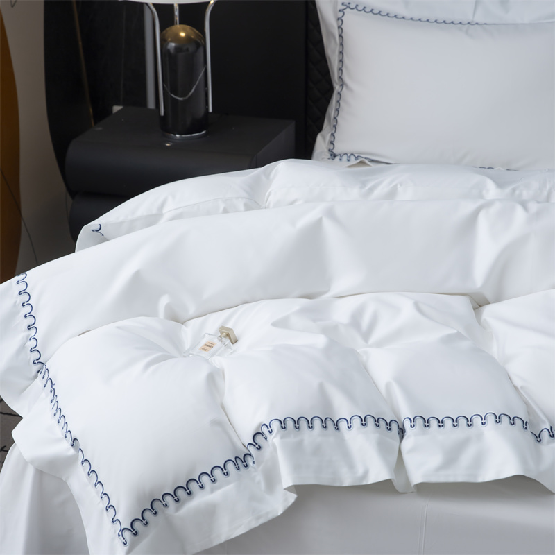 Súprava obliečok z bavlneného saténu s novým vzorom na vyšívanie 500TC Súprava obliečok z bavlneného saténu s novým vzorom na vyšívanie 500TC