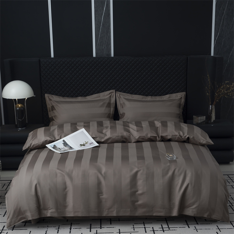 Súprava obliečok z bavlneného saténu 750TC s prúžkom 7 cm