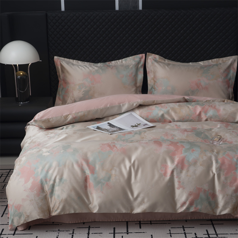 Impresionistická priadza farbená Jacquard 80S bavlnená posteľná súprava Impresionistická priadza farbená Jacquard 80S bavlnená posteľná súprava