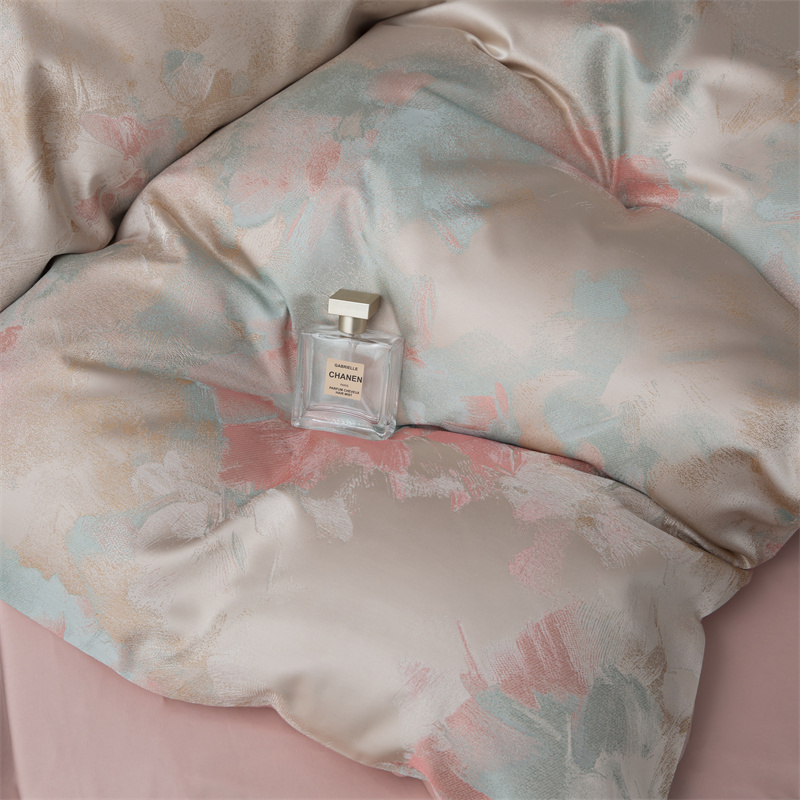 Impresionistická priadza farbená Jacquard 80S bavlnená posteľná súprava Impresionistická priadza farbená Jacquard 80S bavlnená posteľná súprava