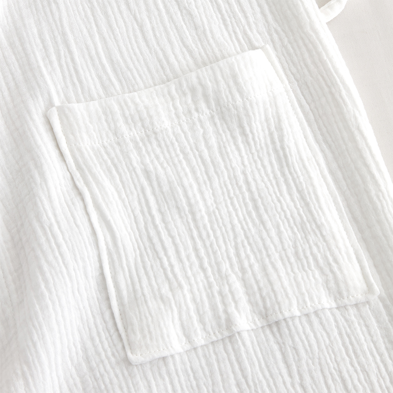 Hotelový župan s dvojvrstvovým šatkovým golierom z gázovej bavlny Hotelový župan s dvojvrstvovým šatkovým golierom z gázovej bavlny