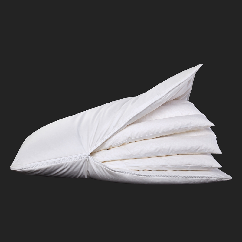 Výškovo nastaviteľný vankúš Päťvrstvový dizajn Tvar L vankúš s dlhým zipsom